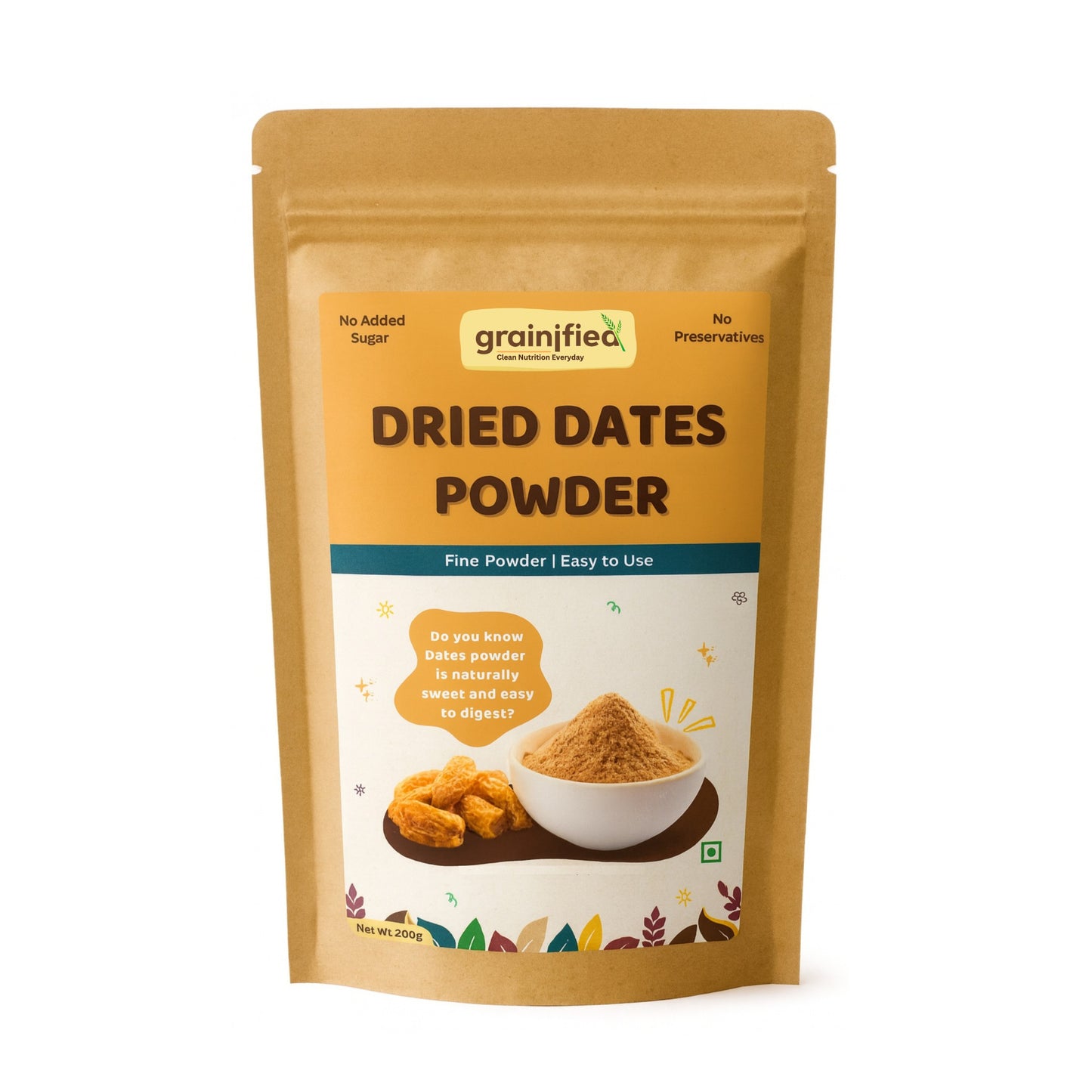 Dried Dates Powder(Finely grinded)-100g