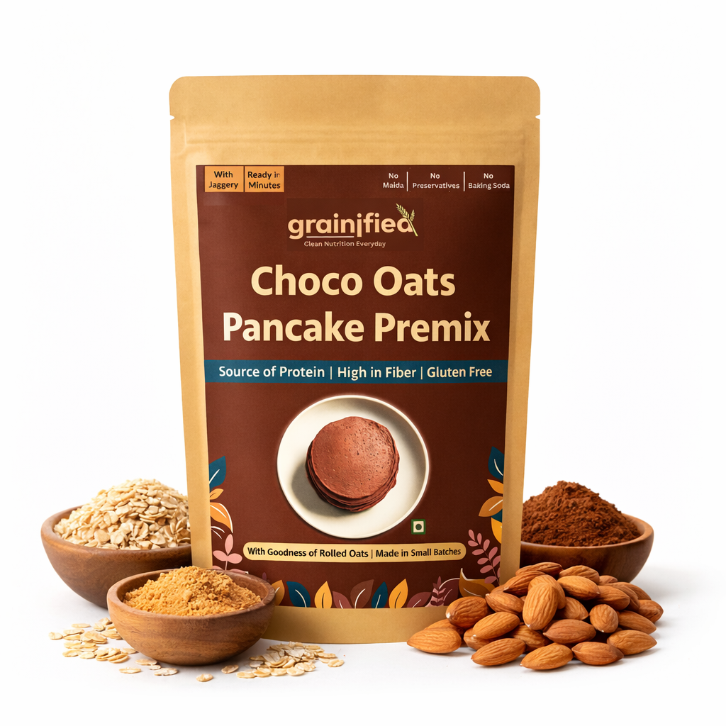 Choco Oats Almond Pancake with Jaggery(100g)
