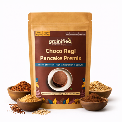 Choco Sprouted Ragi Pancake with Jaggery(100g)