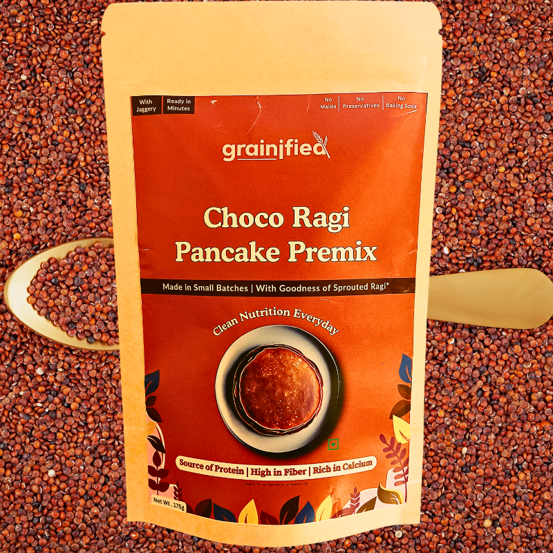 Choco Sprouted Ragi Pancake with Jaggery(100g)