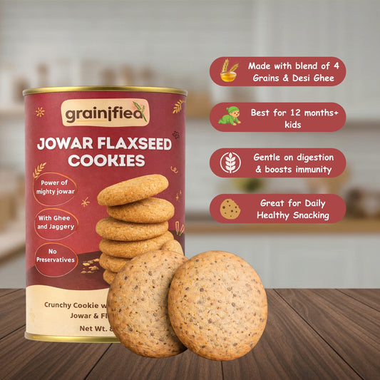 Jowar Flaxseed Cookies - Trial Pack of 6